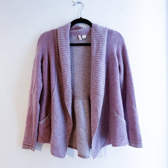 Anthropologie MOTH Draped Lavender Cashmere Cardigan - Picture 4 of 6